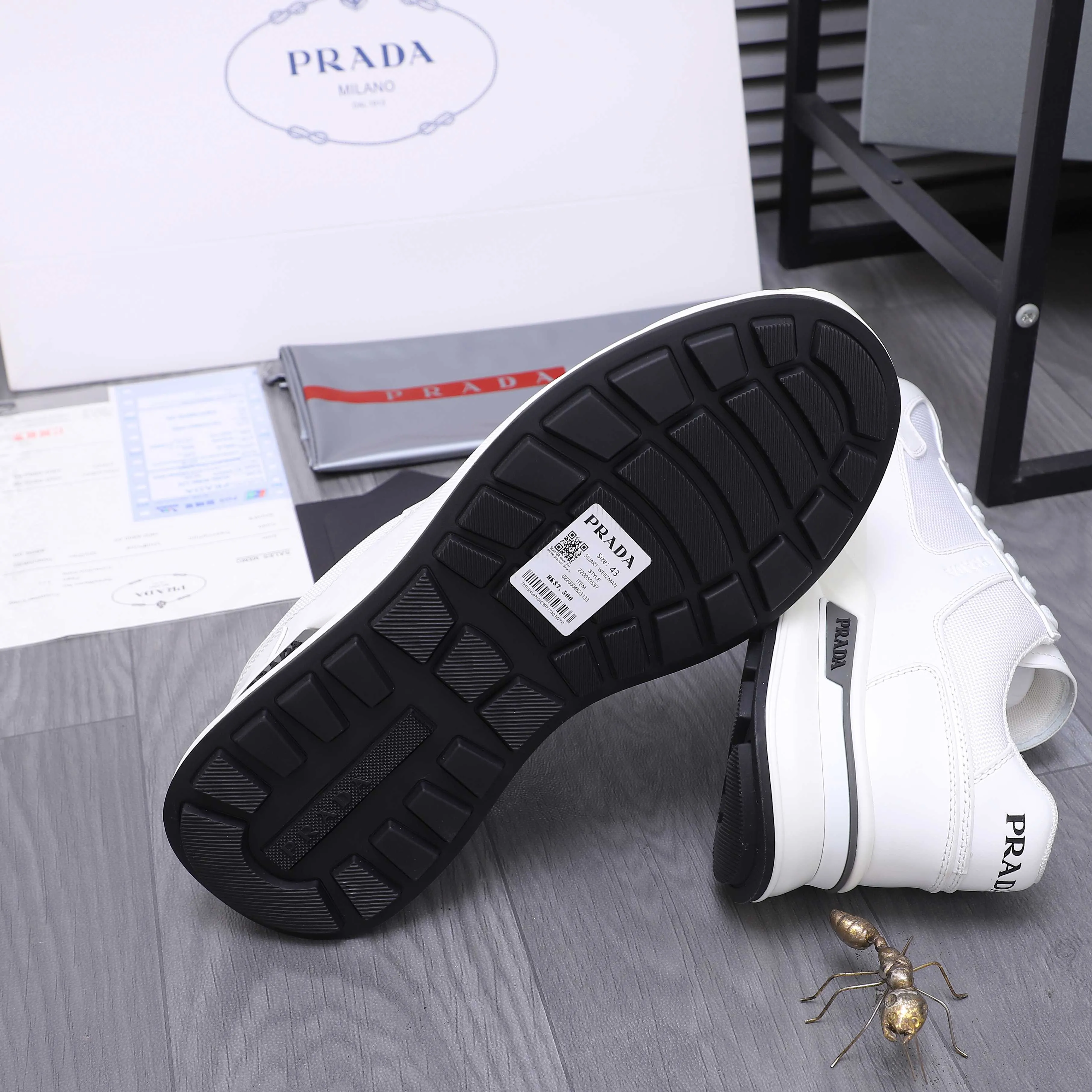 Men's shoes 💰p620 Product trademark: Men's shoes 💰pRADA [Prada] casual shoes, regular size. Size: 38-45 Product materials: selected high-quality cowhide stitching mesh upper mesh lining cowhide insole original rubber outsole